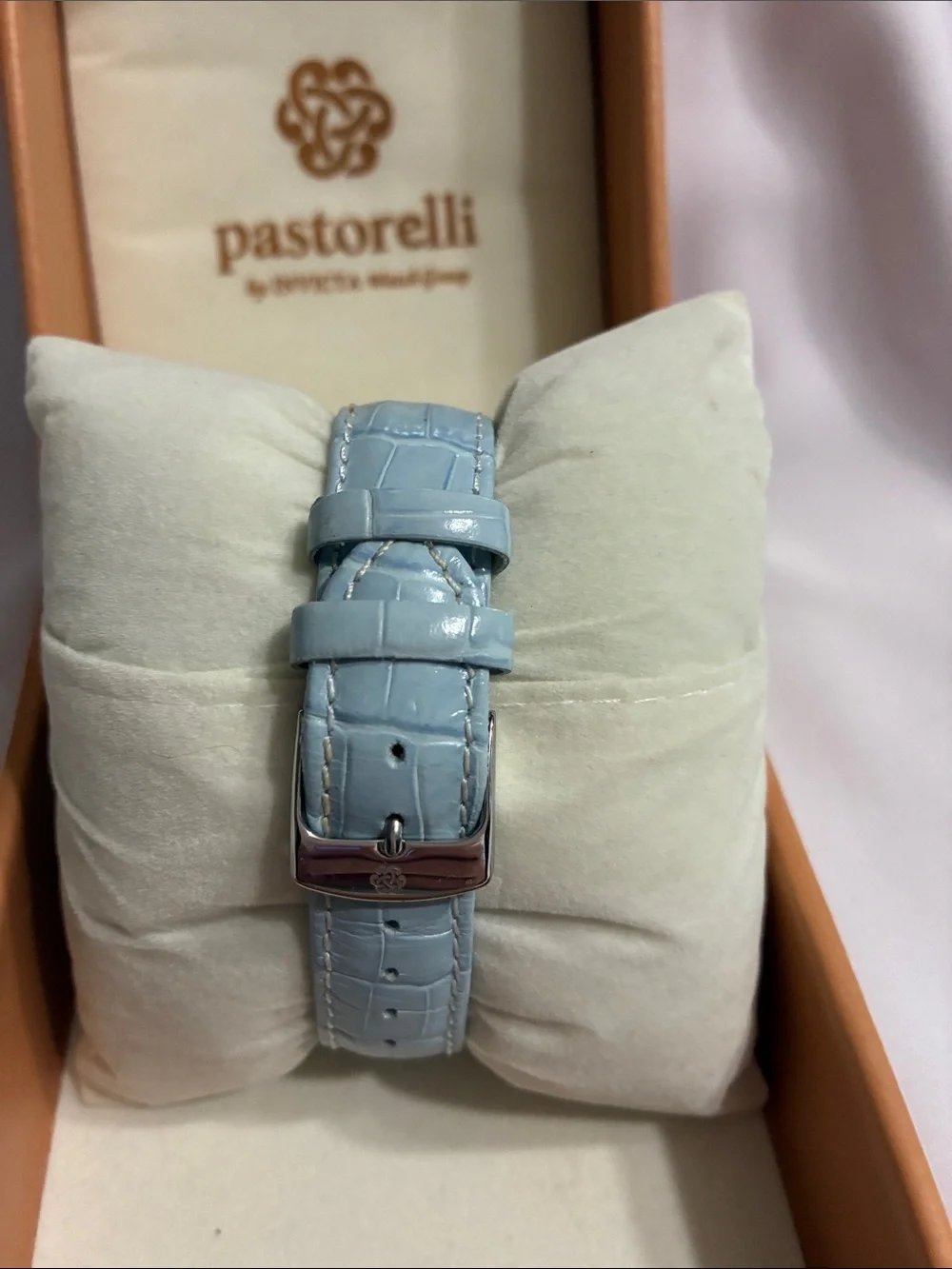 Pastorelli Light Blue Women's Leather Strap Watch